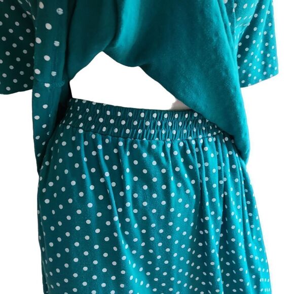 Northern Isles A-Line Skirt Set Polka Dots Pockets Pullover Short Sleeves - Picture 4 of 11